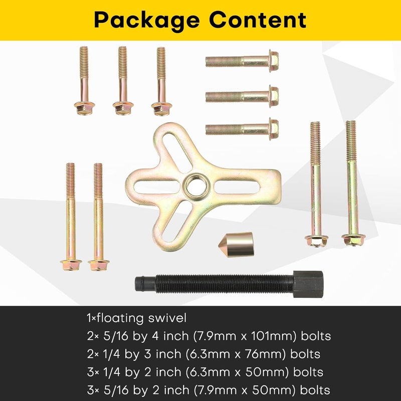 Acymner Harmonic Balancer Steering Wheel Puller Kit | 13PCS Flywheel Puller, Crankshaft Pulley Puller, Crankshaft Pulley Removal, Steering Wheel Pulling Set - Image 2